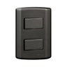 Interruptor de 2 Teclas Simples, Modular, com Placa 4x2 e Suporte - 1