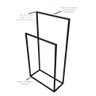 Suporte Porta Toalha Banheiro Duplo Ferro Estilo Industrial Toalheiro Piso Chão - 5