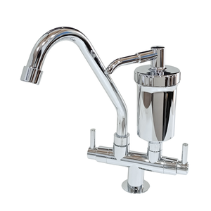 Torneira Bancada C/ Filtro Base Cromada Tubo J Inox