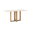 Ver imagem 2 de Mesa de Jantar 6 Lugares 160cm Tampo MDF Canto Reto Natalí