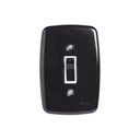 Ver imagem 1 de Interruptor de 1 Tecla Simples com Placa 4x2 Preto
