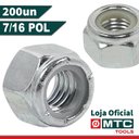 Ver imagem 2 de PORCA SEXTAVADA TRAVANTE UNC NYLON 7/16 ZINCO BRANCO - 200UN