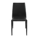 Ver imagem 2 de Kit 6 Cadeiras Amanda Glam Rivatti Revestida em PVC Preto Estrutura Metal