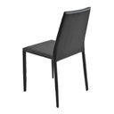 Ver imagem 4 de Kit 6 Cadeiras Amanda Glam Rivatti Revestida em PVC Preto Estrutura Metal