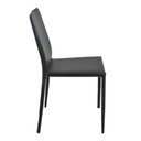 Ver imagem 3 de Kit 6 Cadeiras Amanda Glam Rivatti Revestida em PVC Preto Estrutura Metal
