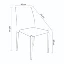 Ver imagem 5 de Kit 6 Cadeiras Amanda Glam Rivatti Revestida em PVC Preto Estrutura Metal