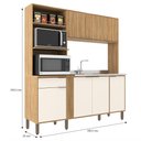 Ver imagem 4 de Cozinha Compacta sem Tampo Hellen 7 Portas 1 Gaveta Móveis Sul