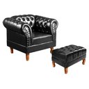 Ver imagem 2 de Poltrona com Puff Decorativo Chesterfield Capitonê Dom Pedro