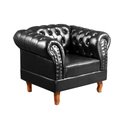Ver imagem 2 de Poltrona Decorativo Dom Pedro Chesterfield Retrô Decorativa Preto