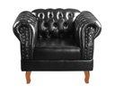 Ver imagem 1 de Poltrona Decorativo Dom Pedro Chesterfield Retrô Decorativa Preto