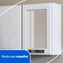 Ver imagem 5 de Armário para Banheiro em Aço Rubi com Espelho 2 Portas Branco