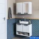 Ver imagem 2 de Armário para Banheiro em Aço Rubi com Espelho 2 Portas