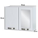 Ver imagem 3 de Armário para Banheiro em Aço Rubi com Espelho 2 Portas