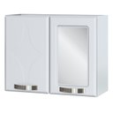 Ver imagem 1 de Armário para Banheiro em Aço Rubi com Espelho 2 Portas