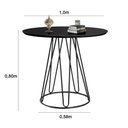 Ver imagem 2 de Mesa de Jantar Preta 1,0m Rubi Base Metal Tampo com Vidro