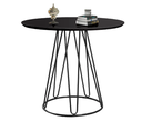 Ver imagem 1 de Mesa de Jantar Preta 1,0m Rubi Base Metal Tampo com Vidro