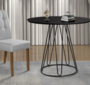 Ver imagem 3 de Mesa de Jantar Preta 1,0m Rubi Base Metal Tampo com Vidro