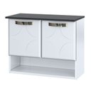 Ver imagem 1 de Balcão Gabinete para Banheiro em Aço Rubi 2 Portas Branco