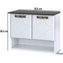 Ver imagem 3 de Balcão Gabinete para Banheiro em Aço Rubi 2 Portas