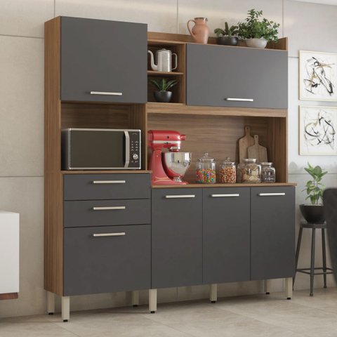 Kit Cozinha 6 Portas 2 Gavetas Select