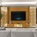 Ver imagem 1 de Home para TV até 90 Polegadas com LED e Espelho e Vidro Reflecta 369,8cm x 217,6cm 100% MDF Luminare