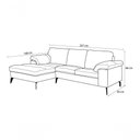 Ver imagem 3 de Sofá de Couro Asti 2 Lugares com Chaise Esquerda Preto Pigmentado - Mempra Design