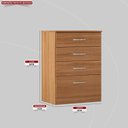 Ver imagem 4 de Cômoda 4 Gavetas Astral