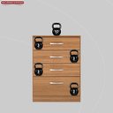 Ver imagem 5 de Cômoda 4 Gavetas Astral