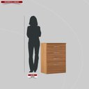 Ver imagem 6 de Cômoda 4 Gavetas Astral Marrom/Amendola Touch