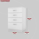 Ver imagem 4 de Cômoda 4 Gavetas Astral Pintura UV Branco