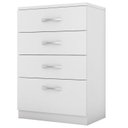 Ver imagem 2 de Cômoda 4 Gavetas Astral Pintura UV Branco