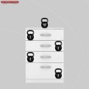 Ver imagem 5 de Cômoda 4 Gavetas Astral  Pintura UV 