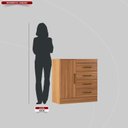 Ver imagem 7 de Cômoda 4 Gavetas Montevidéu Marrom/Amendola Touch