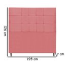Ver imagem 2 de Cabeceira Estofada Box Casal King Size Encosto para Cama Maveric 195x126 Cm Rosa