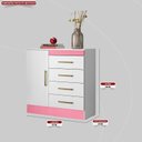 Ver imagem 6 de Cômoda 4 Gavetas Montevidéu Branco/Rosa