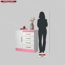 Ver mais imagens de Cômoda 4 Gavetas Montevidéu Branco/Rosa