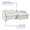 Ver imagem 3 de Sofá Cama Retrátil e Reclinável 200cm Aurora Boucle