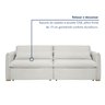 Sofá Cama Retrátil e Reclinável 200cm Aurora Boucle - 7