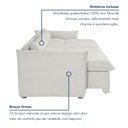 Ver imagem 6 de Sofá Cama Retrátil e Reclinável 200cm Aurora Boucle