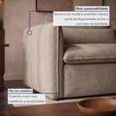 Ver imagem 3 de Sofá Cama Retrátil e Reclinável Bouclé Bege Aurora 200cm