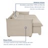 Sofá Cama Retrátil e Reclinável 200cm Aurora Boucle - 6