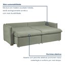 Ver imagem 6 de Sofá Cama Retrátil e Reclinável 200cm Aurora Boucle