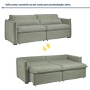 Ver imagem 2 de Sofá Cama Retrátil e Reclinável 200cm Aurora Boucle