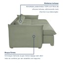 Ver imagem 6 de Sofá Cama Retrátil e Reclinável 200cm Aurora Boucle