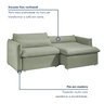 Sofá Cama Retrátil e Reclinável 200cm Aurora Boucle - 3