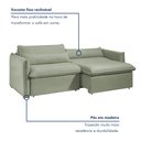 Ver imagem 3 de Sofá Cama Retrátil e Reclinável 200cm Aurora Boucle