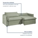 Ver imagem 4 de Sofá Cama Retrátil e Reclinável 200cm Aurora Boucle