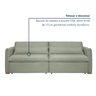Sofá Cama Retrátil e Reclinável 200cm Aurora Boucle - 7