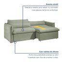 Ver imagem 5 de Sofá Cama Retrátil e Reclinável 200cm Aurora Boucle