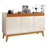 Buffet Aparador 3 Portas Ripado Astúrias Prateleira Interna:off-white - 1